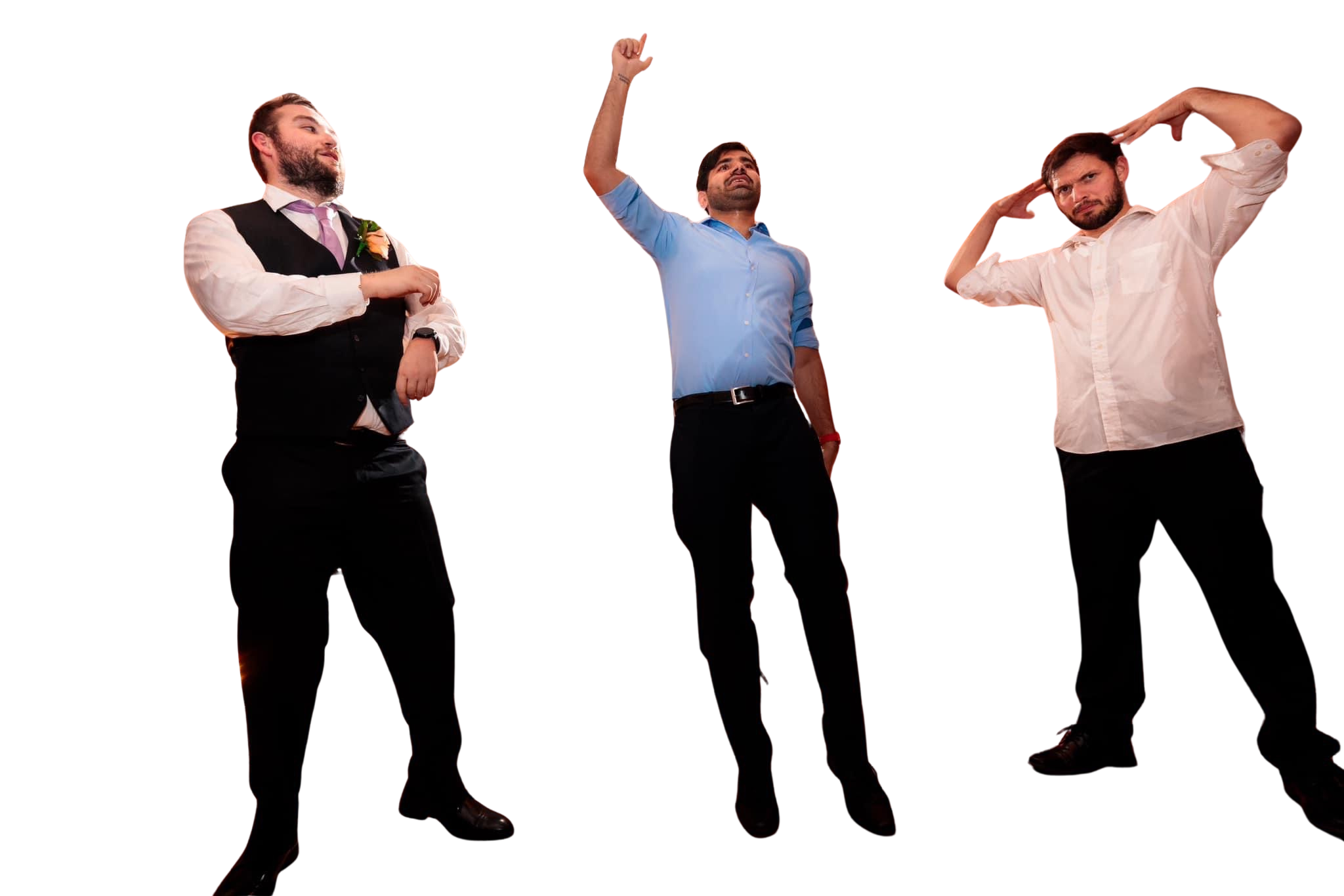 Awais, Alex, and Benji dancing